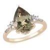 Luxoro 14K Yellow Gold AAA Turkizite And G-H I3 Diamond Collector's Ring 4.35 Ctw -Jewelry store 7908101