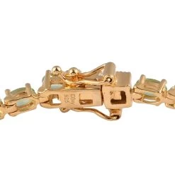 Tsavorite Garnet Tennis Bracelet In Vermeil Yellow Gold Over Sterling Silver (7.25 In) 9.30 Ctw -Jewelry store 8716445 3