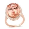Certified Iliana 18K Rose Gold AAA Marropino Morganite And G-H SI Diamond Ring 5.30 Grams 13.15 Ctw 1 Certified Iliana 18K Rose Gold AAA Marropino Morganite And G-H SI Diamond Ring 5.30 Grams 13.15 Ctw -Jewelry store 8725926