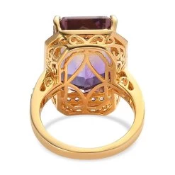 AAA Anahi Ametrine And White Zircon Halo Ring In Vermeil Yellow Gold Over Sterling Silver 13.15 Ctw 12 AAA Anahi Ametrine And White Zircon Halo Ring In Vermeil Yellow Gold Over Sterling Silver 13.15 Ctw -Jewelry store 8834911 4