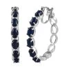 Karis Lapis Lazuli Hoop Earrings In Platinum Bond And Stainless Steel 6.85 Ctw -Jewelry store 8847019