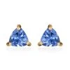 Tanzanite Solitaire Stud Earrings In 14K Yellow Gold Over Sterling Silver 0.65 Ctw 2 Tanzanite Solitaire Stud Earrings In 14K Yellow Gold Over Sterling Silver 0.65 Ctw -Jewelry store 8847446
