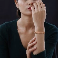 Jalisco Fire Opal Floral Spray Bracelet In Platinum Over Sterling Silver, Opal Bangles, Silver Bangles (8 In) 7.25 Ctw -Jewelry store 8854504 2