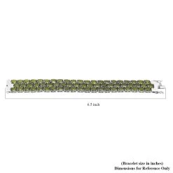 Peridot Multi Row Tennis Bracelet For Women In Platinum Over Sterling Silver,Statement Jewelry For Wedding 6.50 Inches 54.75 Ctw (6.50 In) -Jewelry store 8857930 3