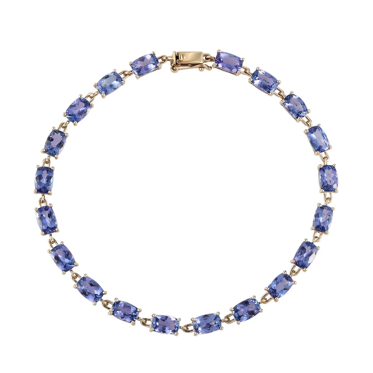 Luxoro 10K Yellow Gold Premium Tanzanite Tennis Bracelet (7.25 In) 10.50 Ctw 3 Luxoro 10K Yellow Gold Premium Tanzanite Tennis Bracelet (7.25 In) 10.50 Ctw
