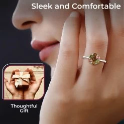 Multi-Tourmaline Ring, Pressure Set Tourmaline Ring, Tourmaline Floral Ring, Platinum Over Sterling Silver Ring 1.35 Ctw -Jewelry store 8865293 2