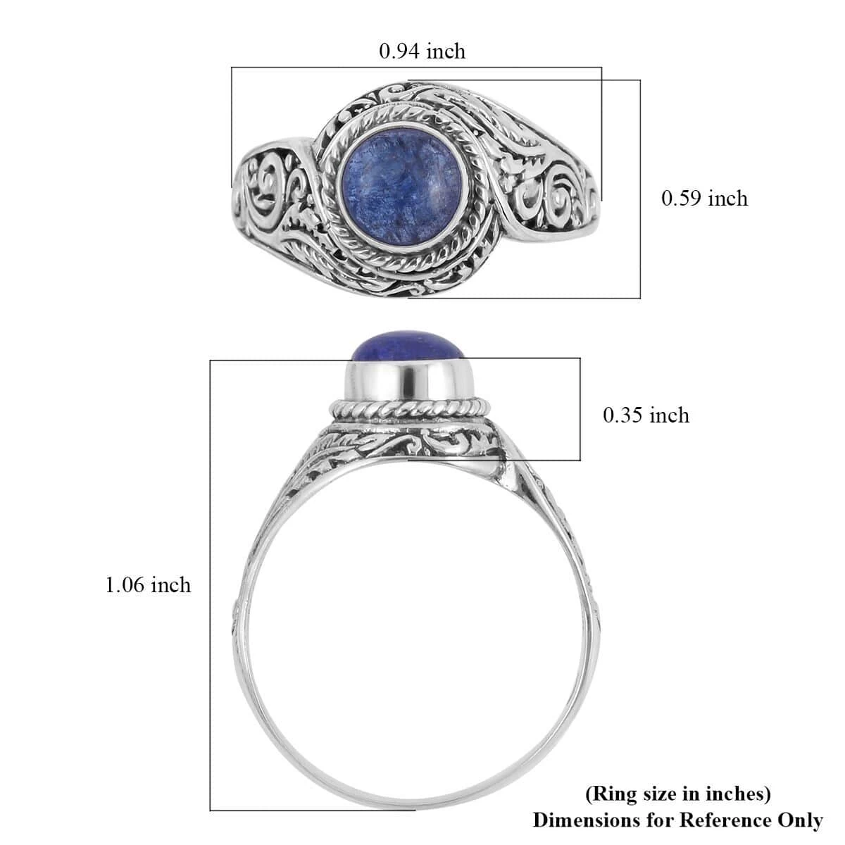 Bali Legacy Tanzanite Ring In Sterling Silver 1.50 Ctw 8 Bali Legacy Tanzanite Ring In Sterling Silver 1.50 Ctw - Image 6