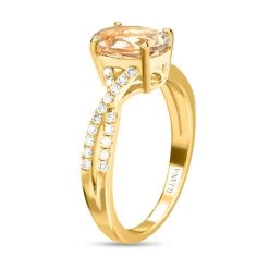 Certified And Appraised Iliana 18K Yellow Gold AAA Turkizite And G-H SI Diamond Ring 1.85 Ctw -Jewelry store 8895391 3