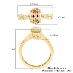 Certified And Appraised Iliana 18K Yellow Gold AAA Turkizite And G-H SI Diamond Ring 1.85 Ctw -Jewelry store 8895391 5
