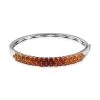 Shades Of Fire Opal Bangle Bracelet In Platinum Over Sterling Silver (7.25 In) 5.85 Ctw -Jewelry store 8900350