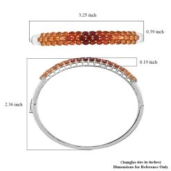 Shades Of Fire Opal Bangle Bracelet In Platinum Over Sterling Silver (7.25 In) 5.85 Ctw 13 Shades Of Fire Opal Bangle Bracelet In Platinum Over Sterling Silver (7.25 In) 5.85 Ctw -Jewelry store 8900350 5