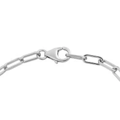 AAA Kagem Zambian Emerald Paper Clip Chain Bracelet In Platinum Over Sterling Silver (7.25 In) 3.50 Ctw -Jewelry store 8900400 3