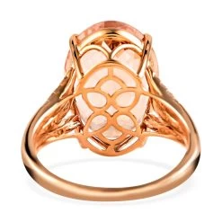One Of A Kind Certified Iliana 18K Rose Gold AAA Marropino Morganite And G-H SI Diamond Ring 6.40 Grams 12.40 Ctw -Jewelry store 8918822 4