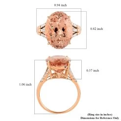 One Of A Kind Certified Iliana 18K Rose Gold AAA Marropino Morganite And G-H SI Diamond Ring 6.40 Grams 12.40 Ctw -Jewelry store 8918822 5