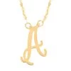 Maestro Gold Collection Italian 10K Yellow Gold 1.2 Mm Initial A Necklace 18 Inches -Jewelry store 8943423