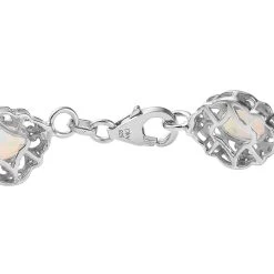 Premium Ethiopian Welo Opal Bracelet In Platinum Over Sterling Silver (6.50 In) 10.75 Grams 8.65 Ctw (Delivered In 10-14 Business Days) -Jewelry store 8946621 3