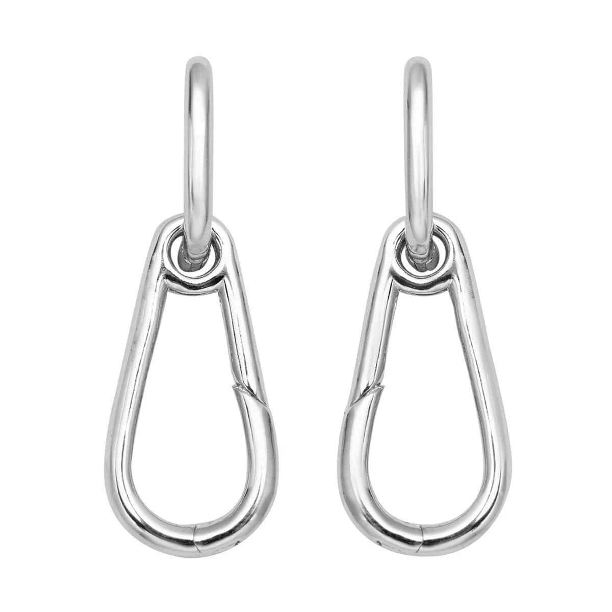 Rhodium Over Sterling Silver Horse Bit Design Enhancer Earrings 5.40 Grams 3 Rhodium Over Sterling Silver Horse Bit Design Enhancer Earrings 5.40 Grams