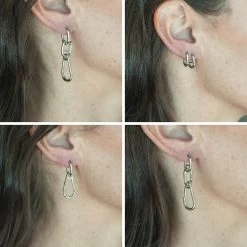 Rhodium Over Sterling Silver Horse Bit Design Enhancer Earrings 5.40 Grams 9 Rhodium Over Sterling Silver Horse Bit Design Enhancer Earrings 5.40 Grams -Jewelry store 8960006 2