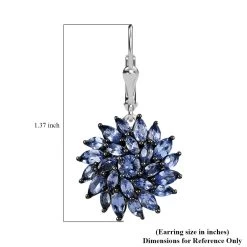 Tanzanite Floral Spray Earrings In Platinum Over Sterling Silver 5.40 Ctw 11 Tanzanite Floral Spray Earrings In Platinum Over Sterling Silver 5.40 Ctw -Jewelry store 8960924 4