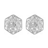 Artisan Crafted Polki Diamond Stud Earrings In Platinum Over Sterling Silver 1.00 Ctw -Jewelry store 9030567