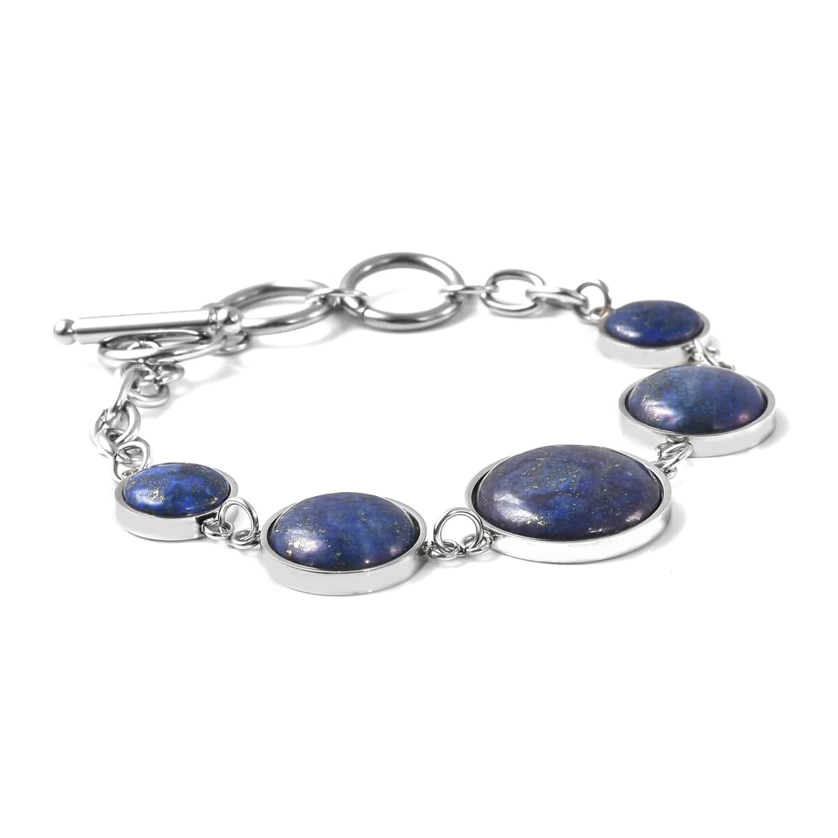 Black Agate And Mother Of Pearl 2 In 1 Station Style Bracelet In Stainless Steel (7.00 In) 42.00 Ctw 5 Black Agate And Mother Of Pearl 2 In 1 Station Style Bracelet In Stainless Steel (7.00 In) 42.00 Ctw - Image 3