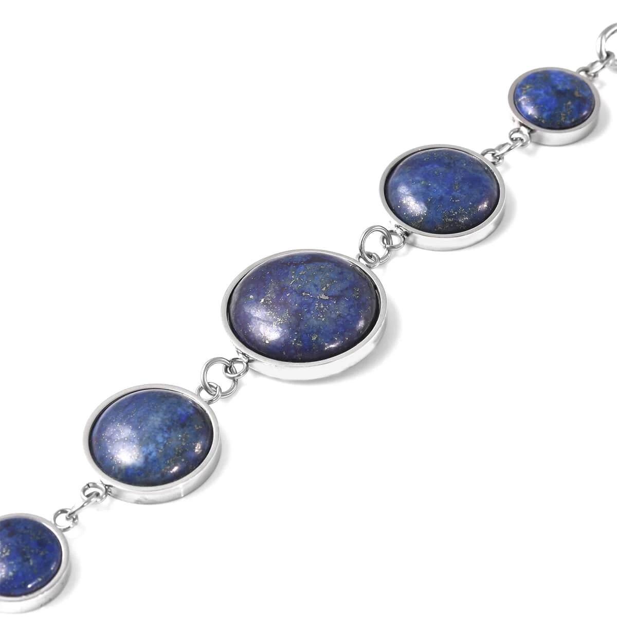 Black Agate And Mother Of Pearl 2 In 1 Station Style Bracelet In Stainless Steel (7.00 In) 42.00 Ctw 6 Black Agate And Mother Of Pearl 2 In 1 Station Style Bracelet In Stainless Steel (7.00 In) 42.00 Ctw - Image 4