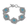 BALI LEGACY Natural Arizona Sleeping Beauty Turquoise Bracelet In Sterling Silver (7.00 In) (32.75 G) 5.00 Ctw
