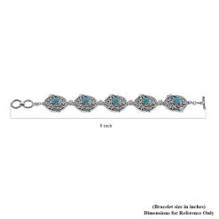 BALI LEGACY Natural Arizona Sleeping Beauty Turquoise Bracelet In Sterling Silver (7.00 In) (32.75 G) 5.00 Ctw 13 BALI LEGACY Natural Arizona Sleeping Beauty Turquoise Bracelet In Sterling Silver (7.00 In) (32.75 G) 5.00 Ctw -Jewelry store 9059513 5
