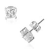 Made With Finest CZ Stud Earrings In Platinum Over Sterling Silver 2.00 Ctw -Jewelry store 992466